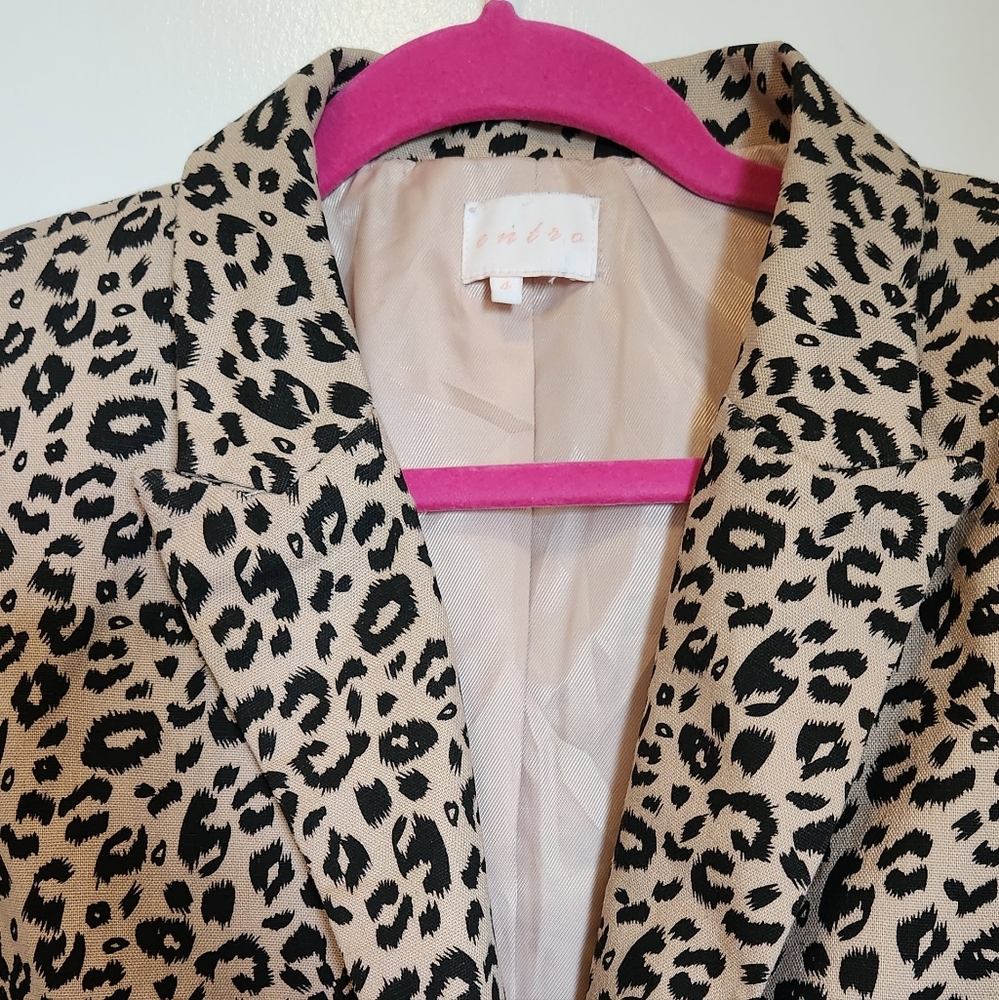 Entro Blazer Women's Leopard Print Animal Print Small - Picture 4 of 12